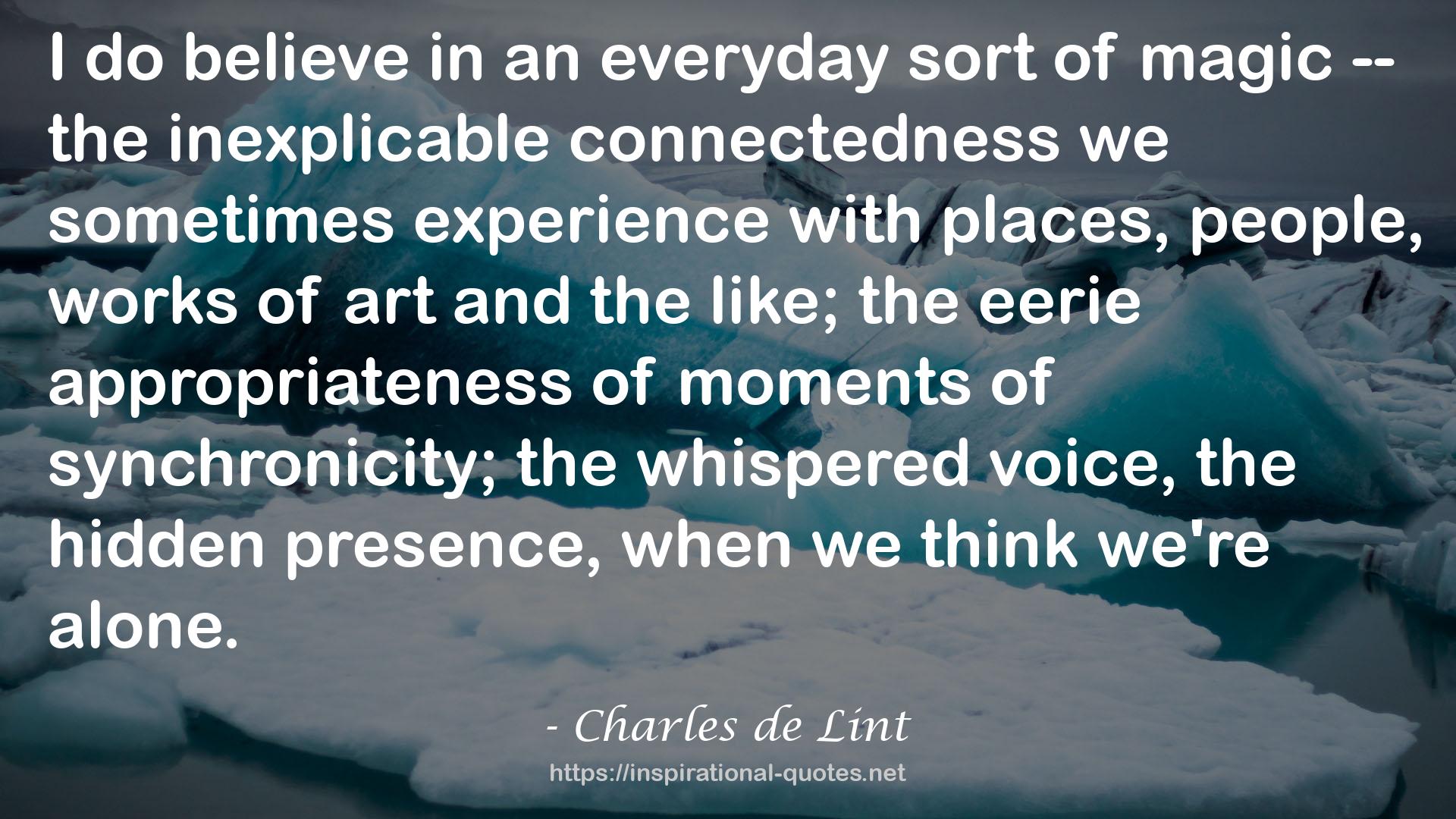 the inexplicable connectedness  QUOTES