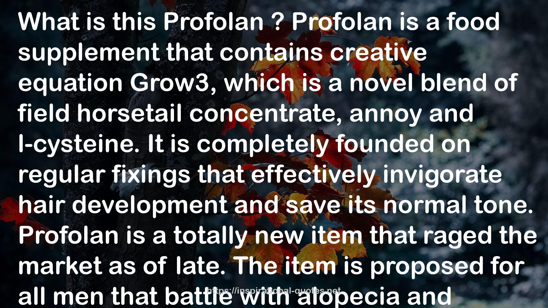 Profolan QUOTES