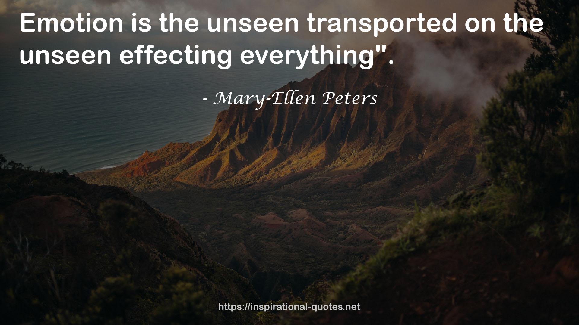 Mary-Ellen Peters QUOTES