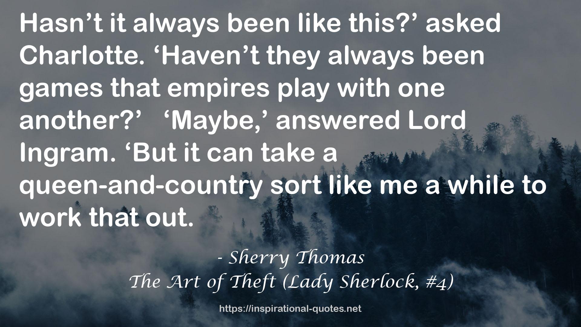 The Art of Theft (Lady Sherlock, #4) QUOTES