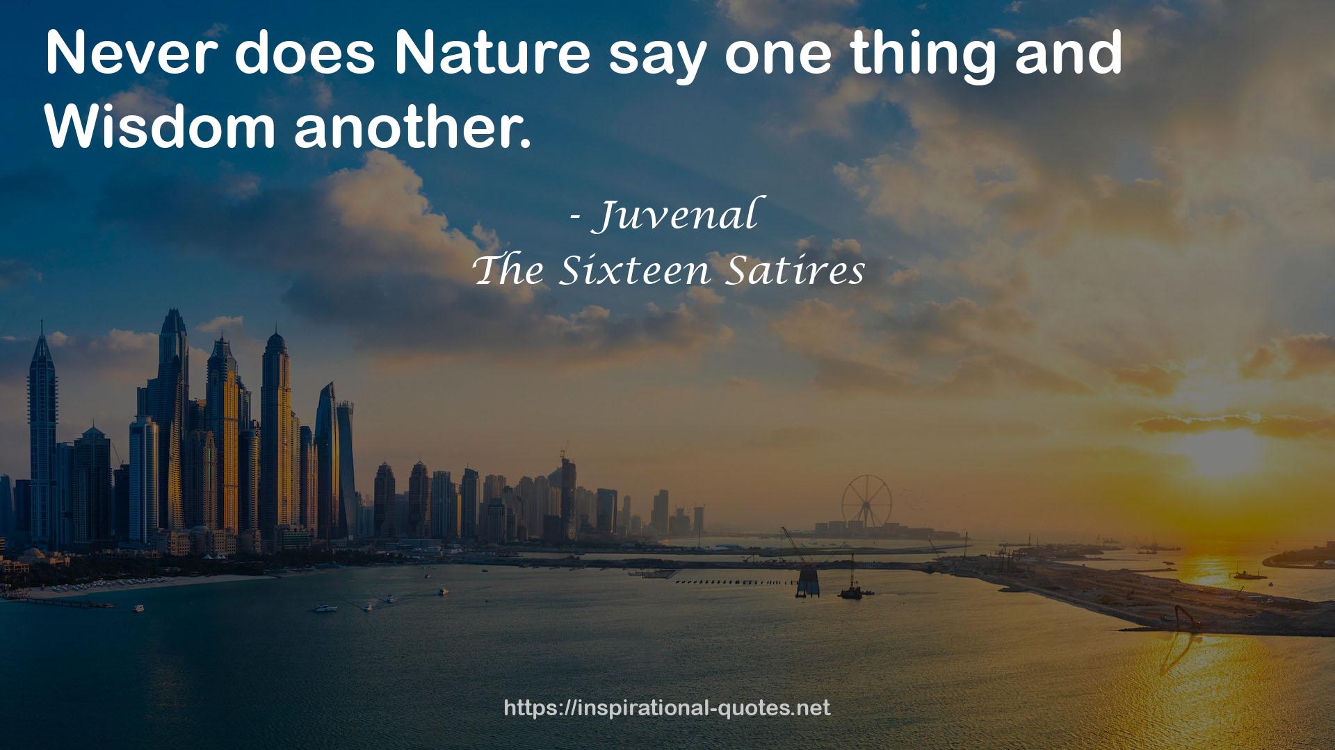 The Sixteen Satires QUOTES