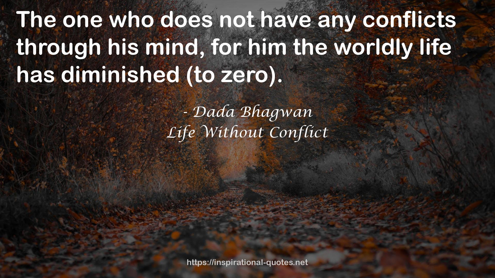 Life Without Conflict QUOTES