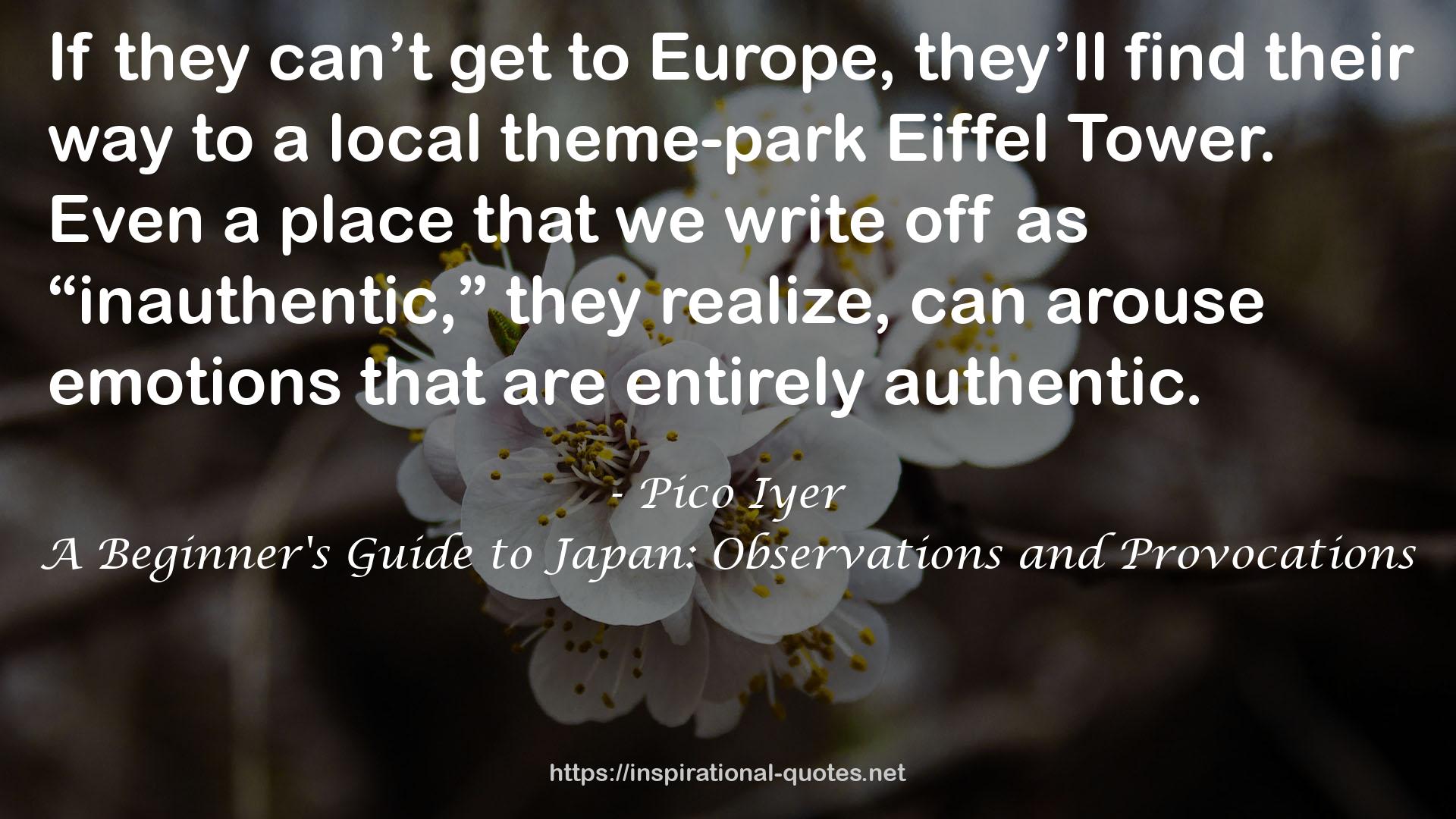 A Beginner's Guide to Japan: Observations and Provocations QUOTES