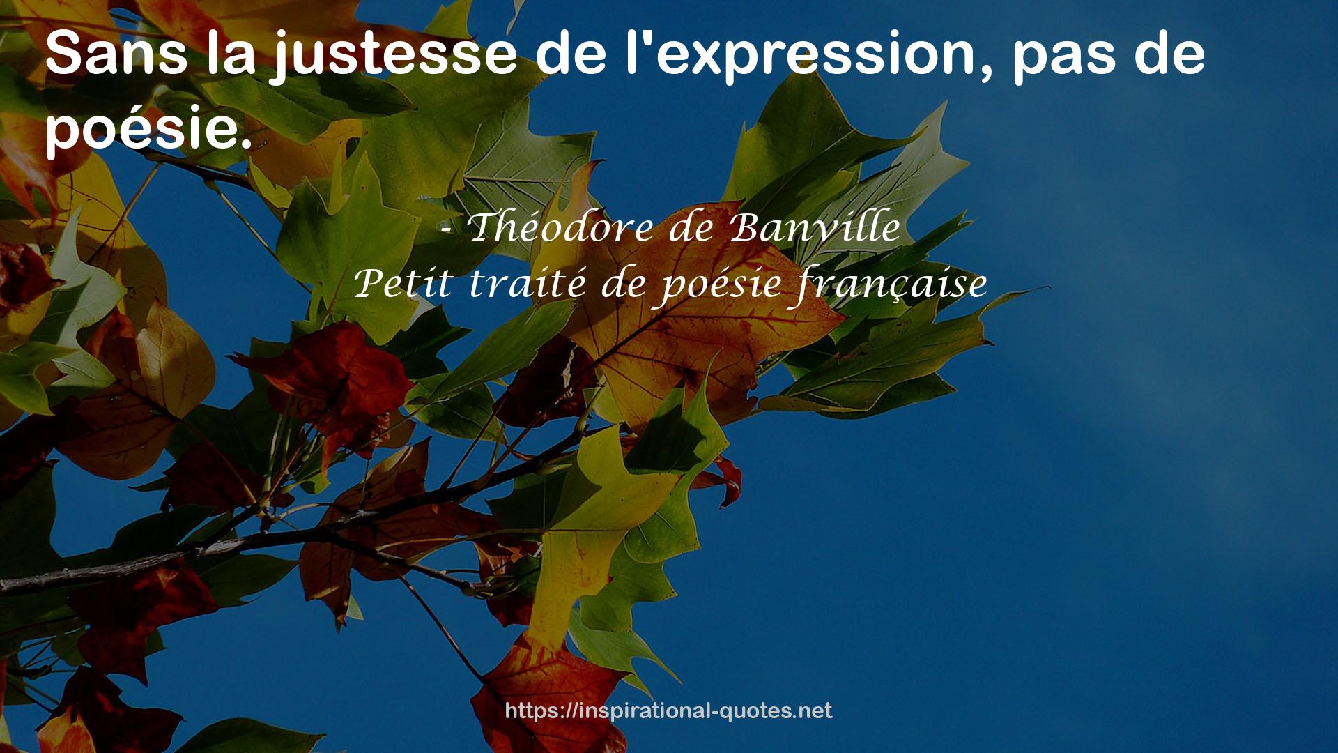 Petit traité de poésie française QUOTES