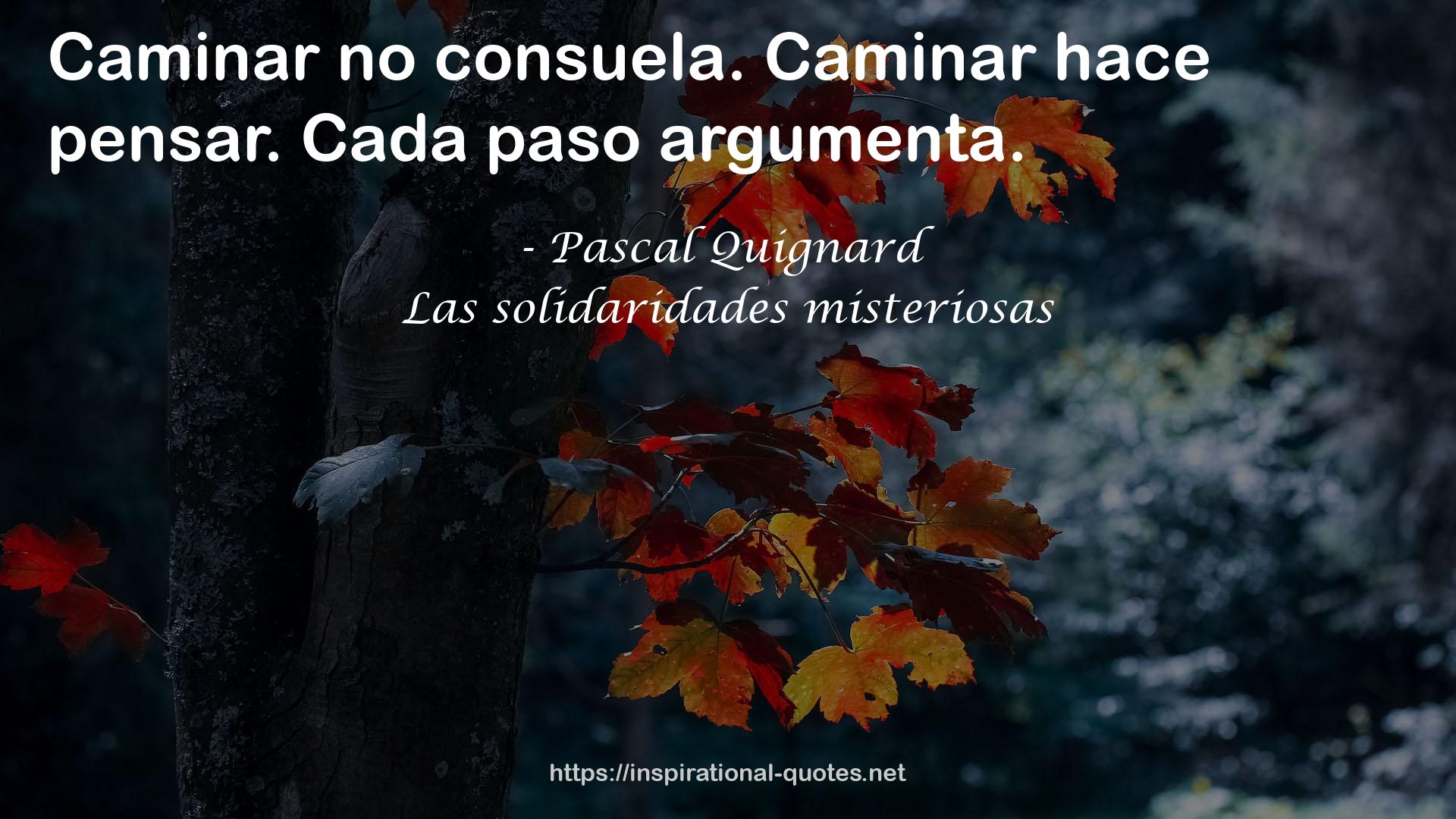 Las solidaridades misteriosas QUOTES