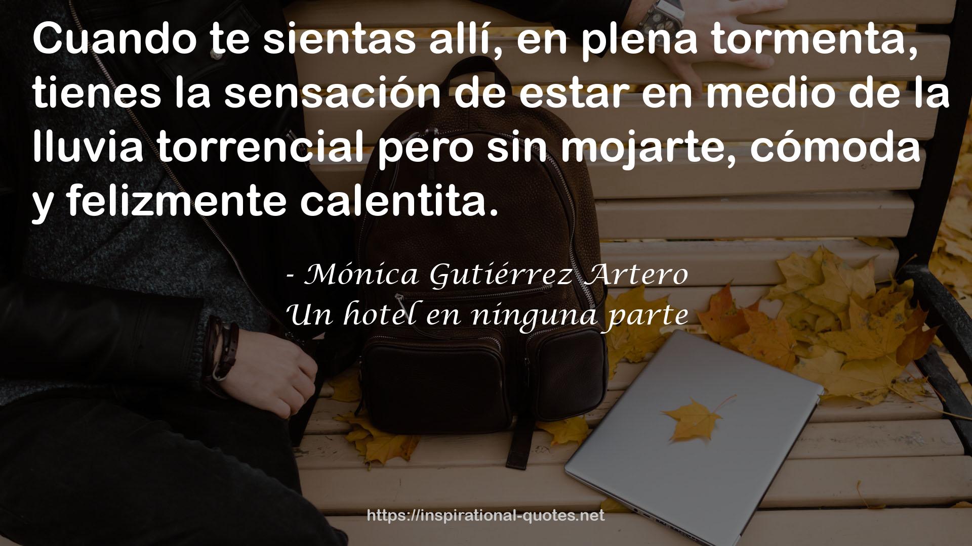 Un hotel en ninguna parte QUOTES