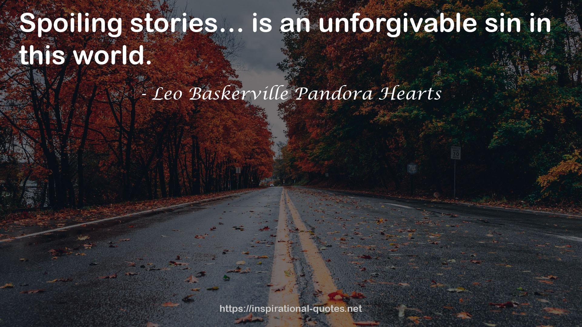 Leo Baskerville Pandora Hearts QUOTES