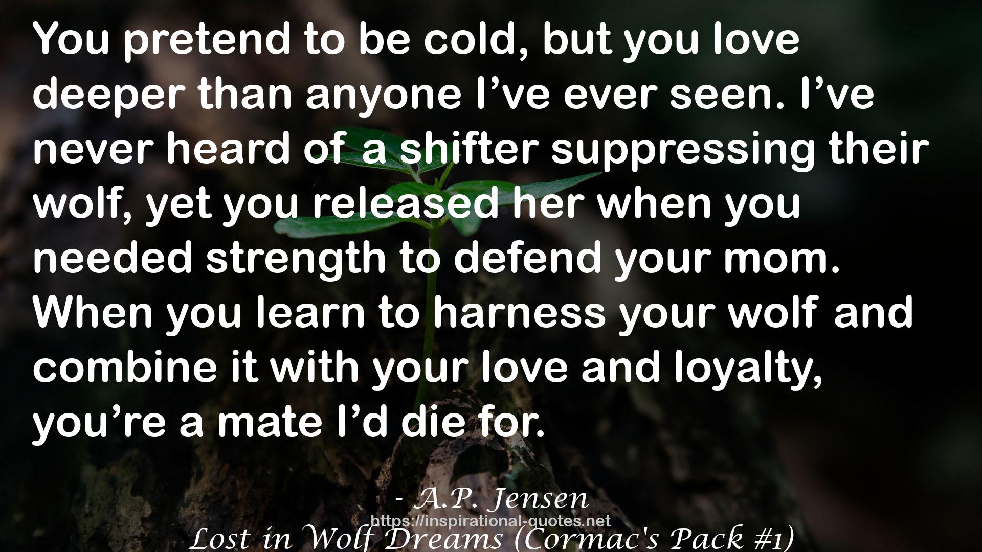 Lost in Wolf Dreams (Cormac's Pack #1) QUOTES