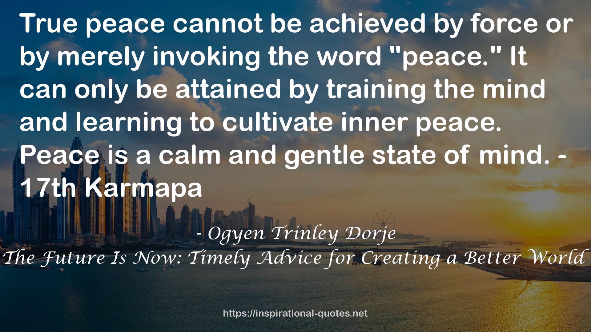 The Future Is Now: Timely Advice for Creating a Better World QUOTES
