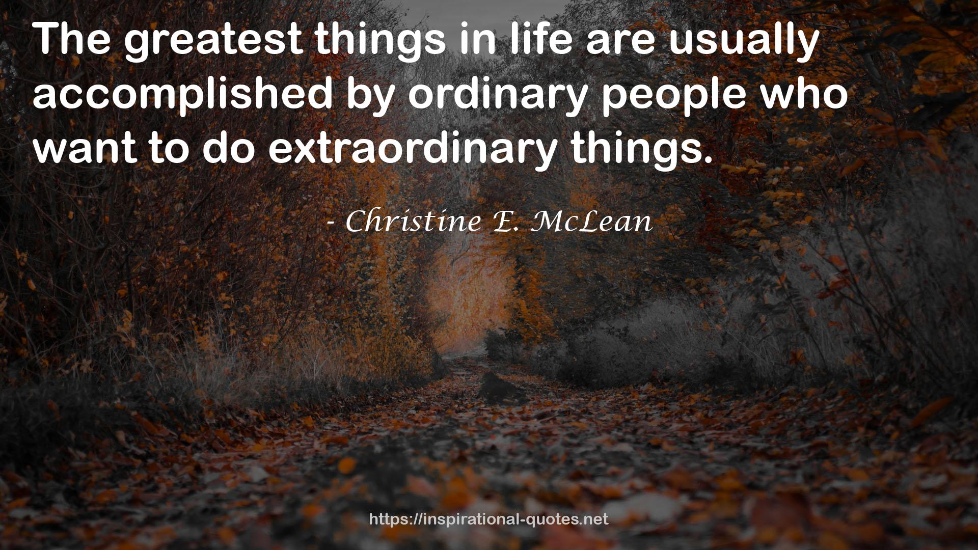 Christine E. McLean QUOTES