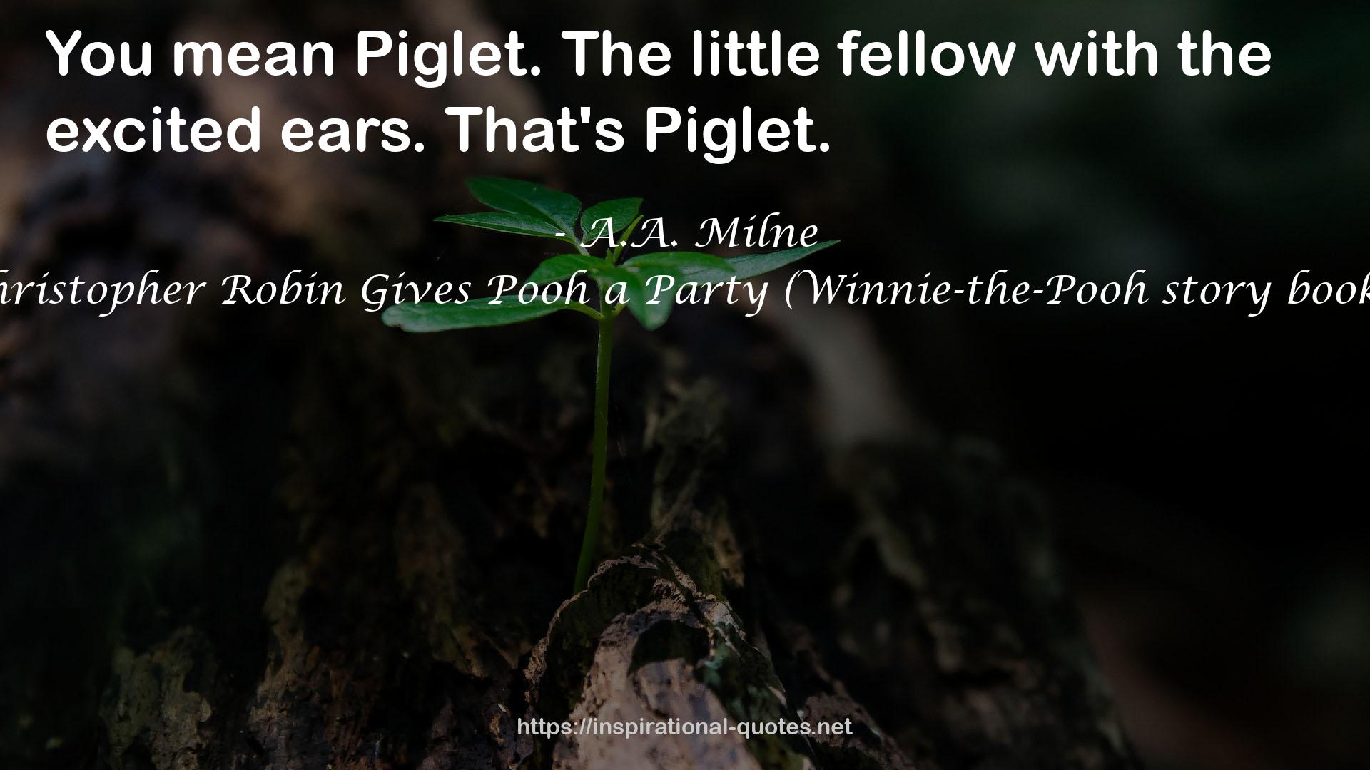 Christopher Robin Gives Pooh a Party (Winnie-the-Pooh story books) QUOTES