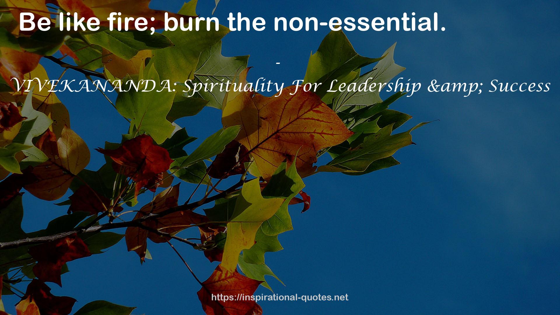 VIVEKANANDA: Spirituality For Leadership & Success QUOTES