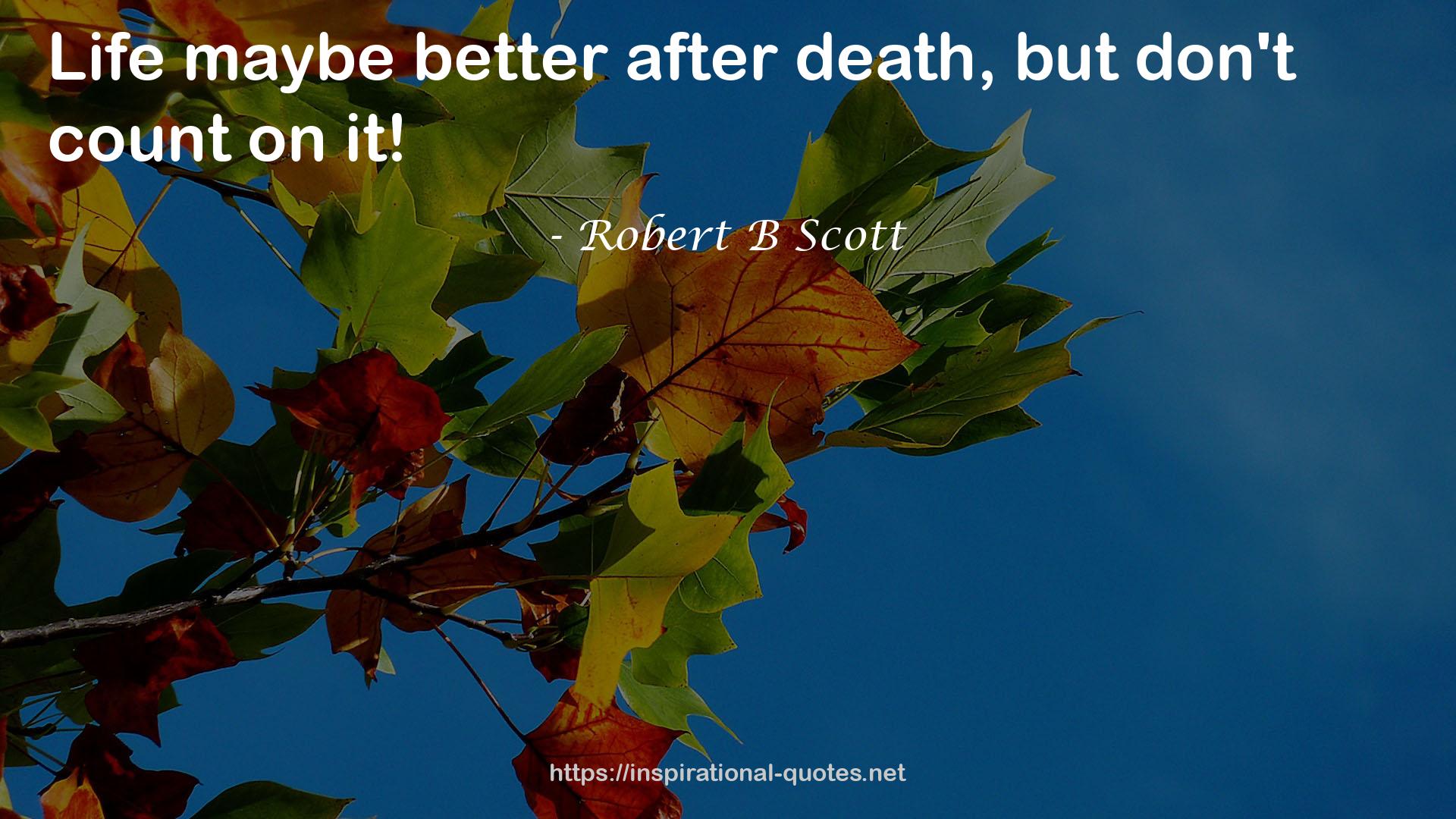 Robert B Scott QUOTES