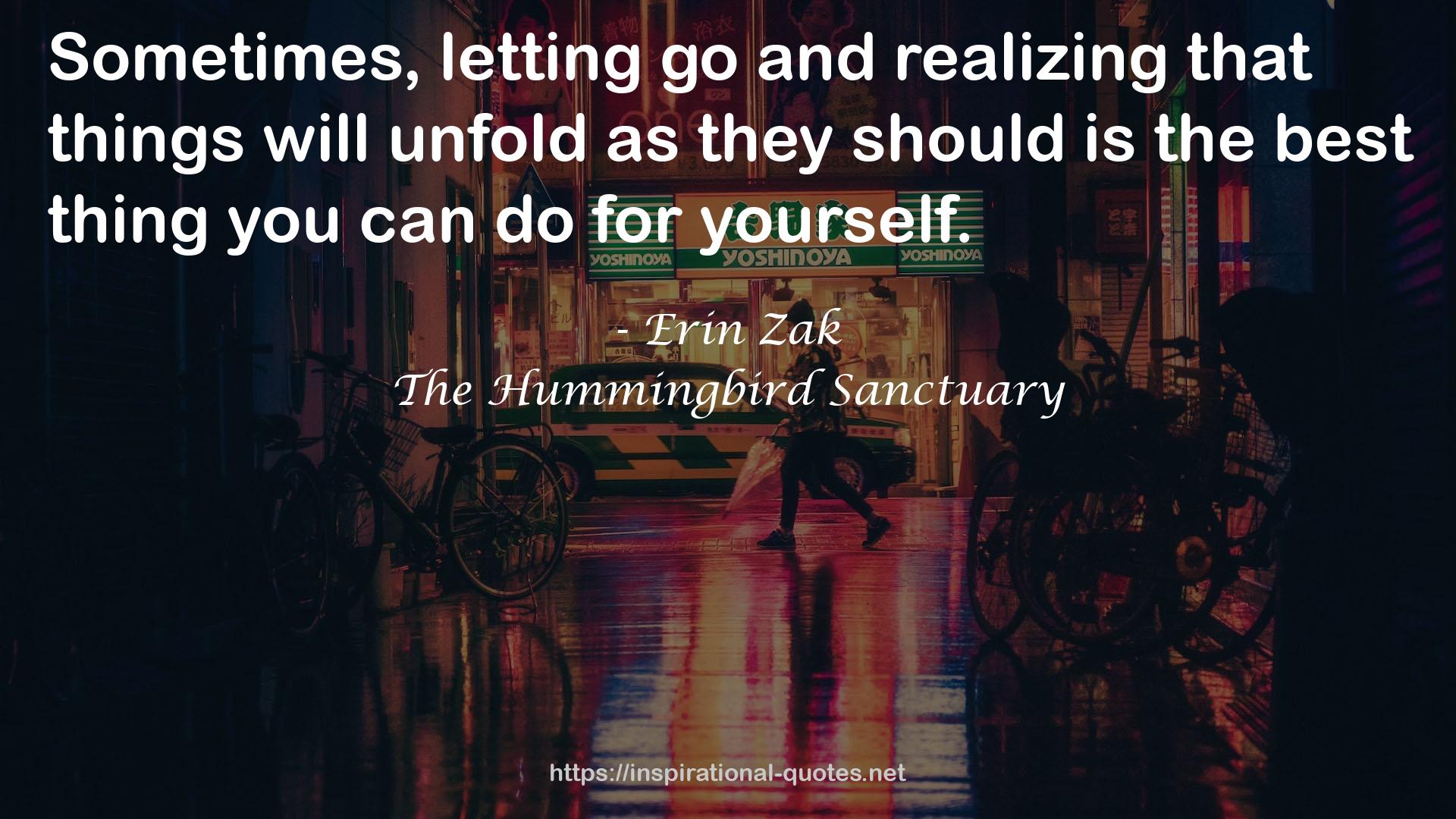 The Hummingbird Sanctuary QUOTES