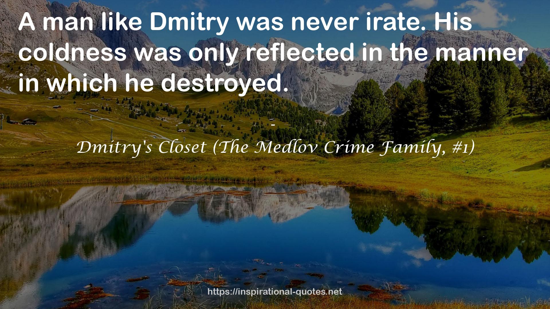 Dmitry's Closet (The Medlov Crime Family, #1) QUOTES