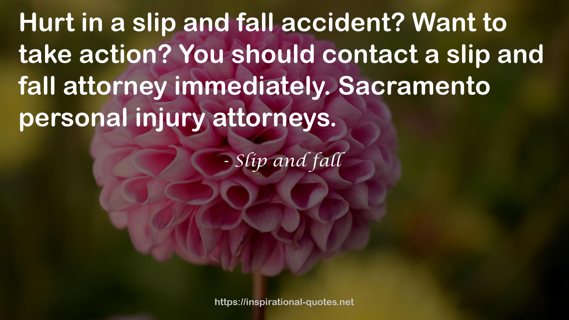 Slip and fall QUOTES