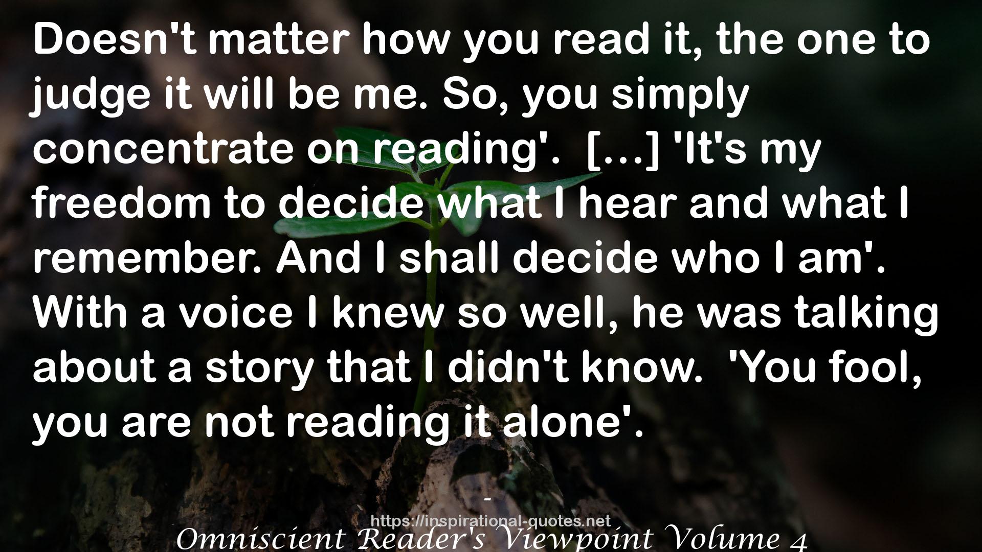 Omniscient Reader's Viewpoint Volume 4 QUOTES