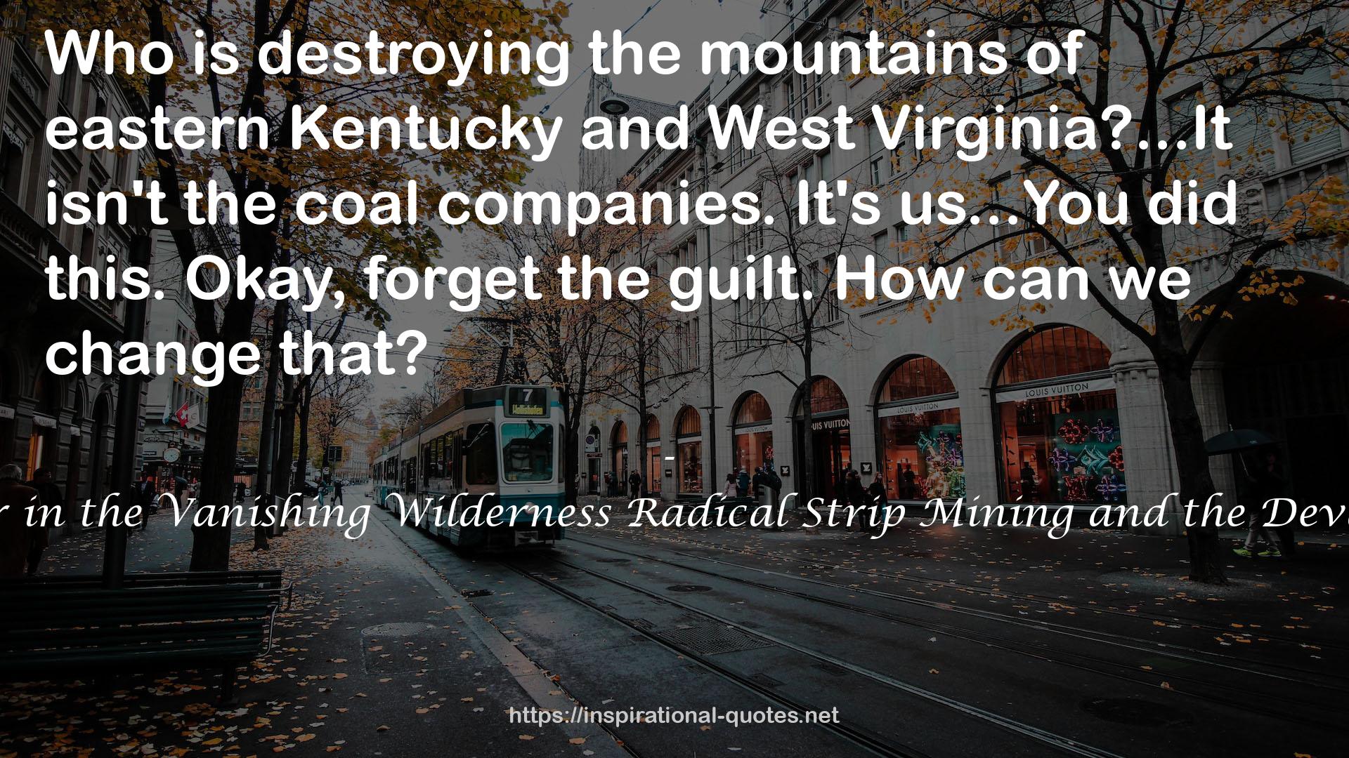 Lost Mountain: A Year in the Vanishing Wilderness Radical Strip Mining and the Devastation of Appalachia QUOTES