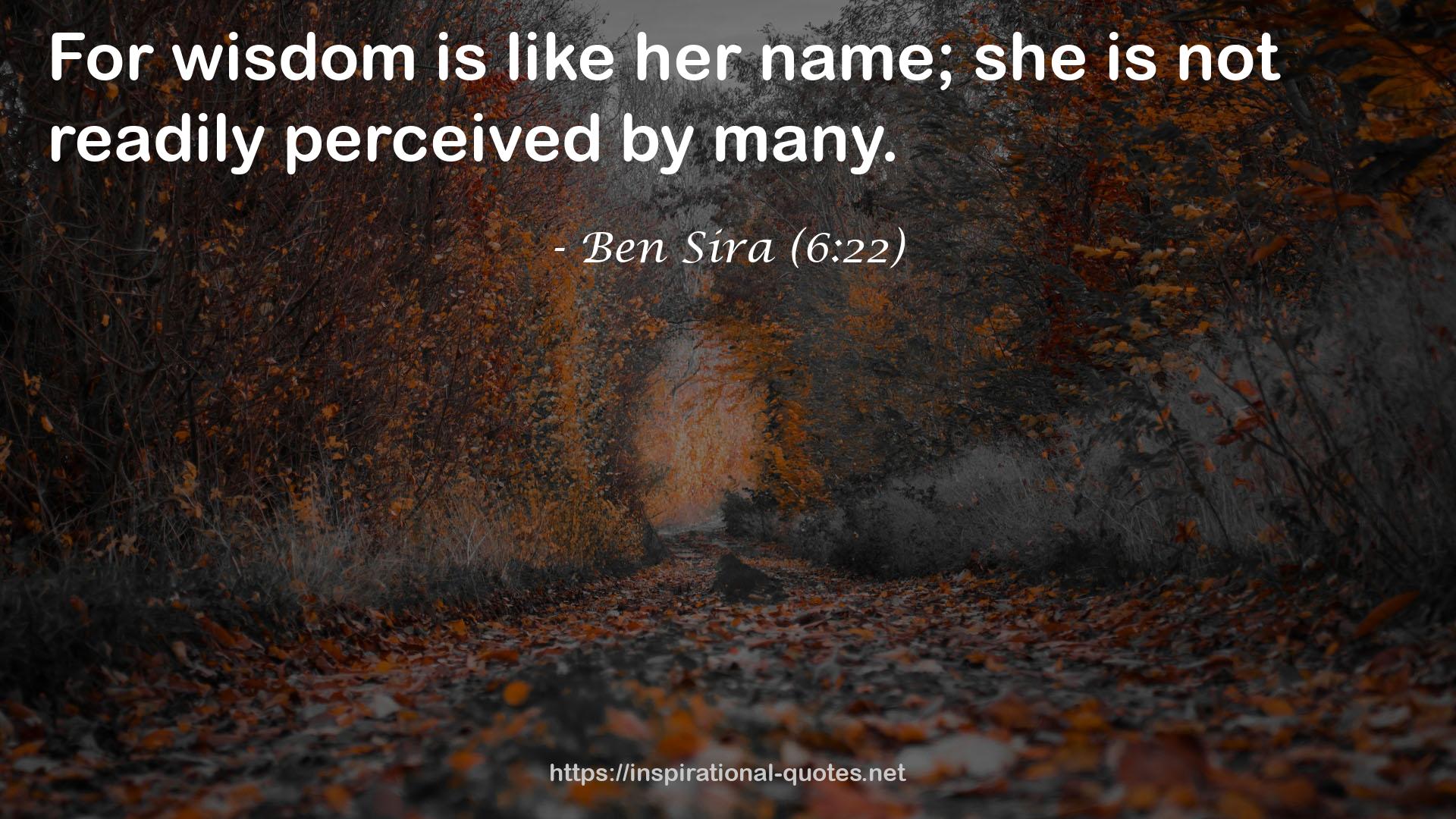 Ben Sira (6:22) QUOTES