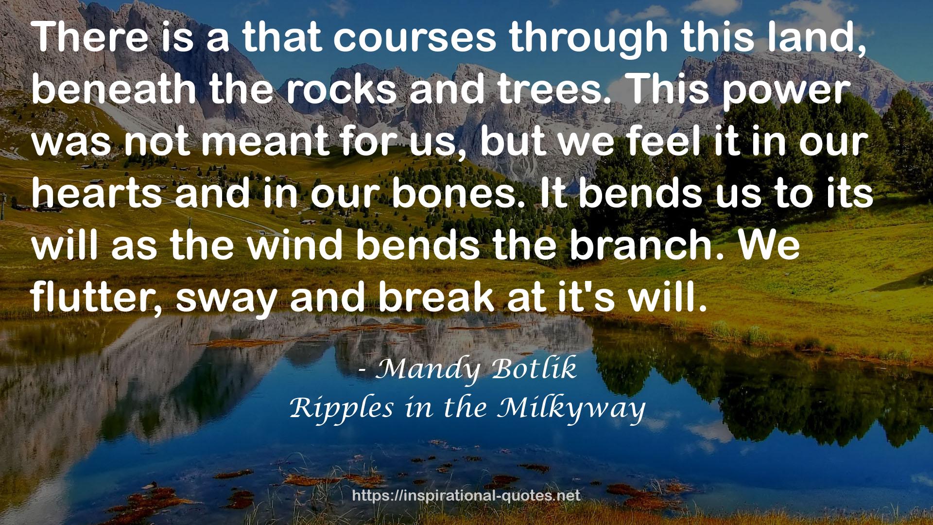 Ripples in the Milkyway QUOTES
