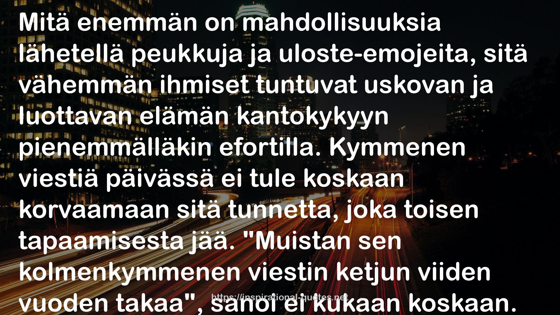 Määmatka ja muita sinkkuelämän ihmeitä QUOTES