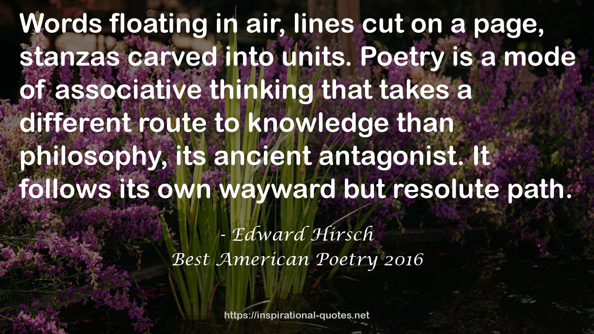 Best American Poetry 2016 QUOTES