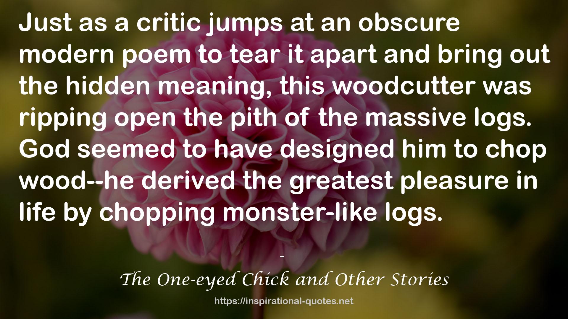 The One-eyed Chick and Other Stories QUOTES