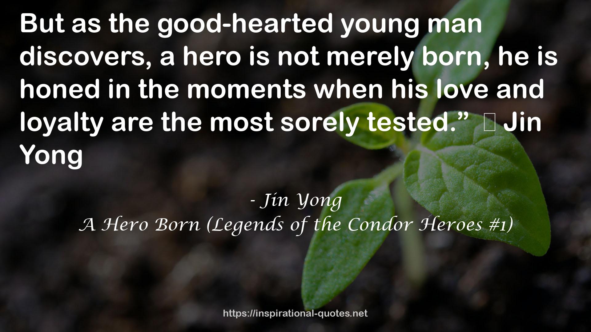 A Hero Born (Legends of the Condor Heroes #1) QUOTES