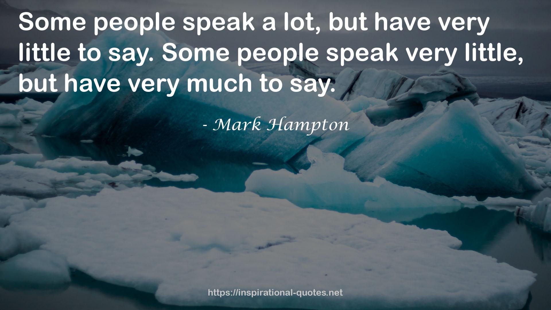 Mark Hampton QUOTES