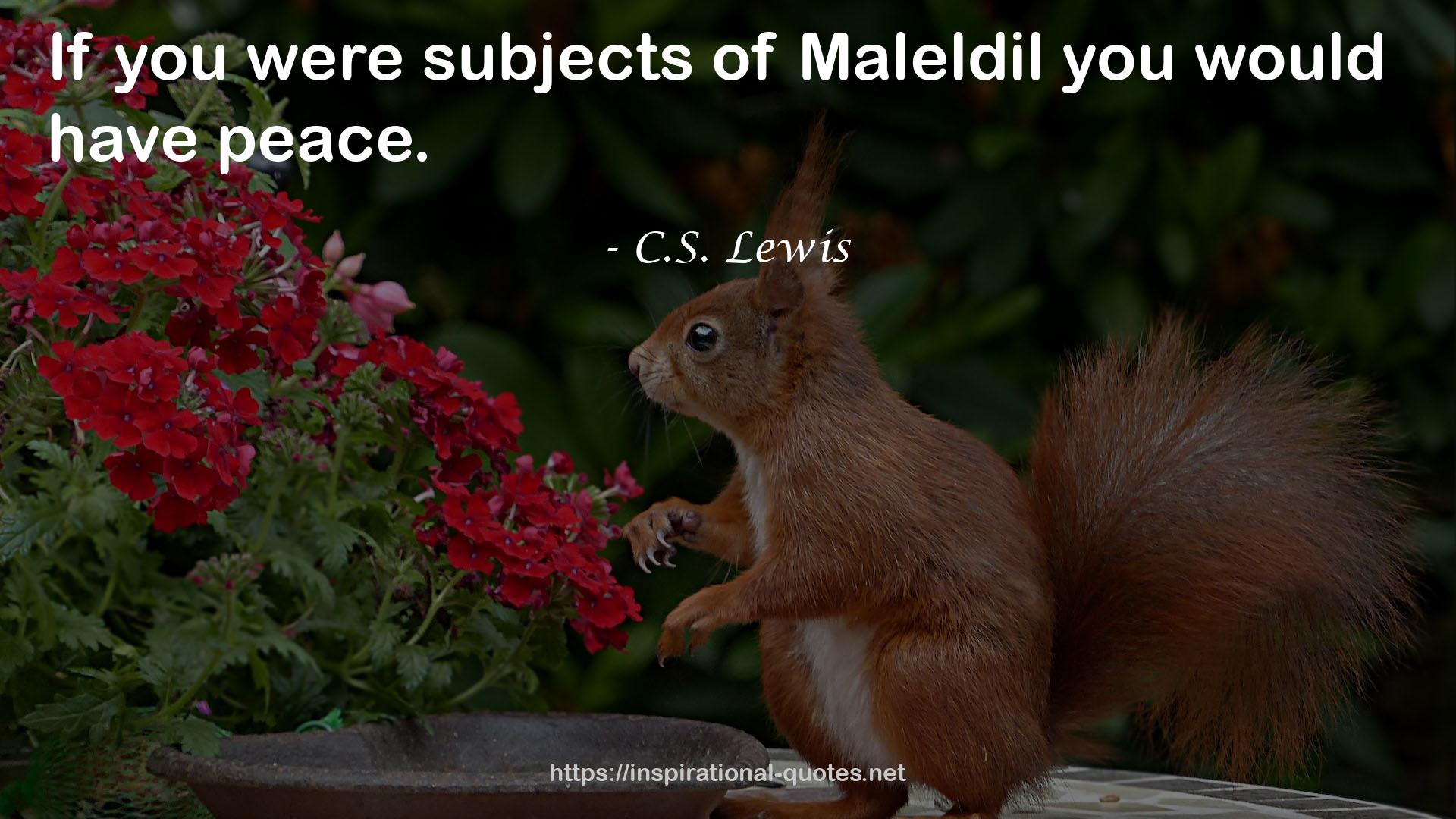 Maleldil  QUOTES