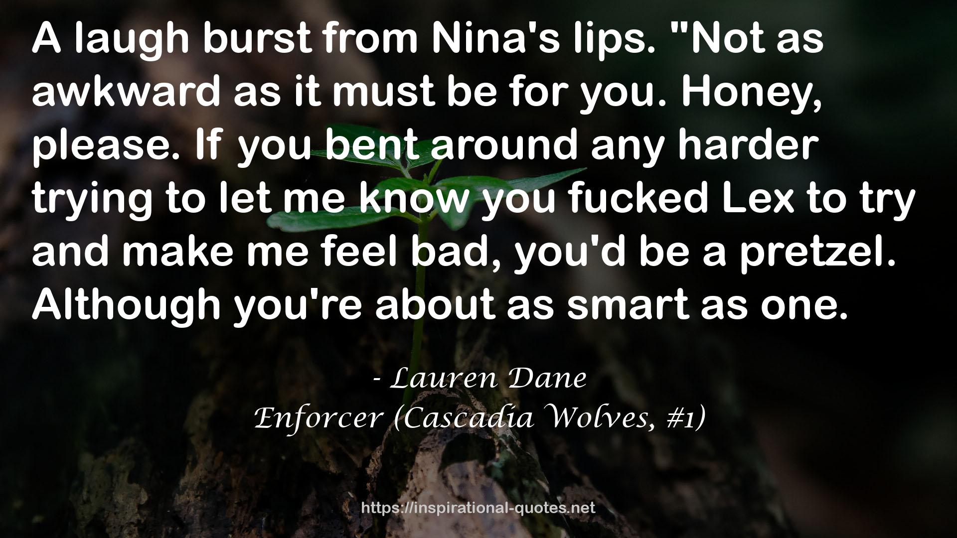 Enforcer (Cascadia Wolves, #1) QUOTES