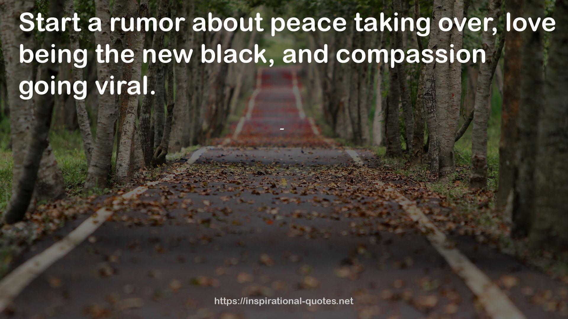 a rumor aboutpeace  QUOTES