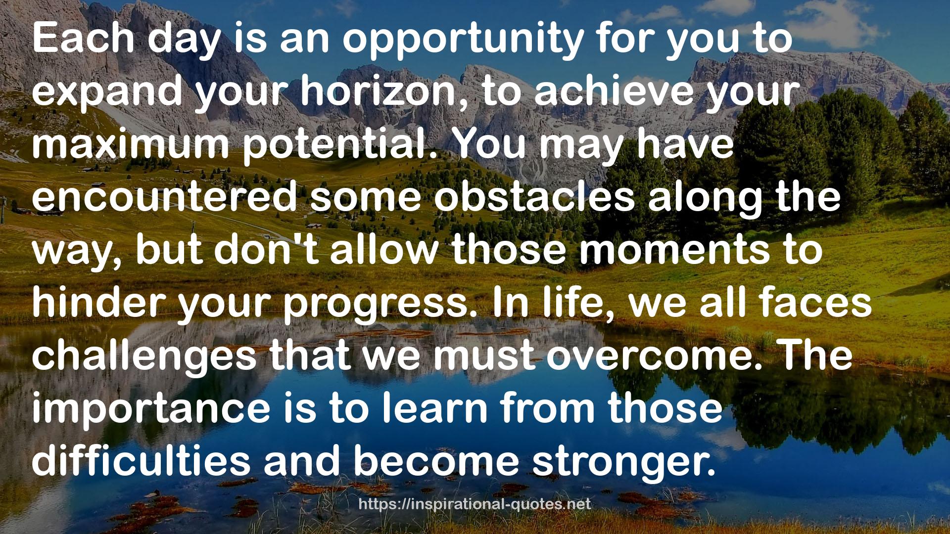 some obstacles  QUOTES