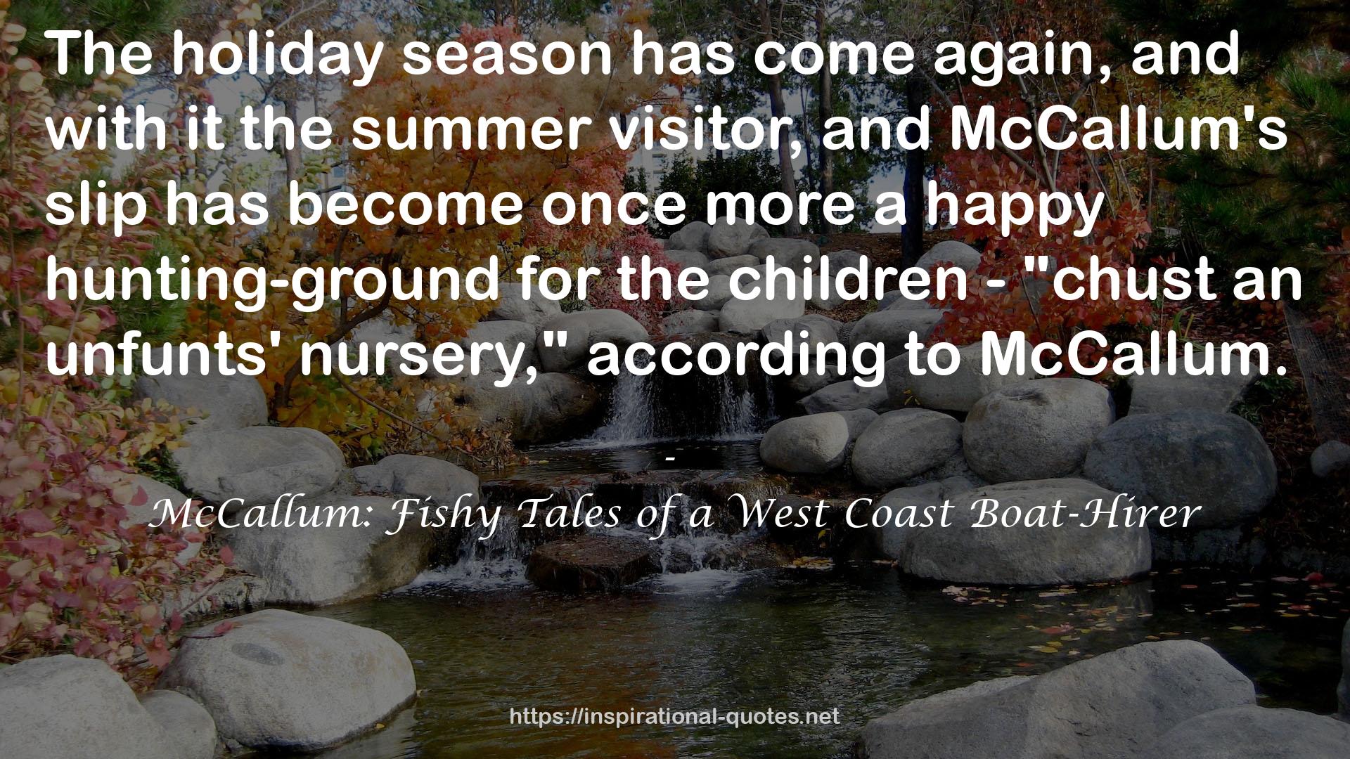 McCallum: Fishy Tales of a West Coast Boat-Hirer QUOTES
