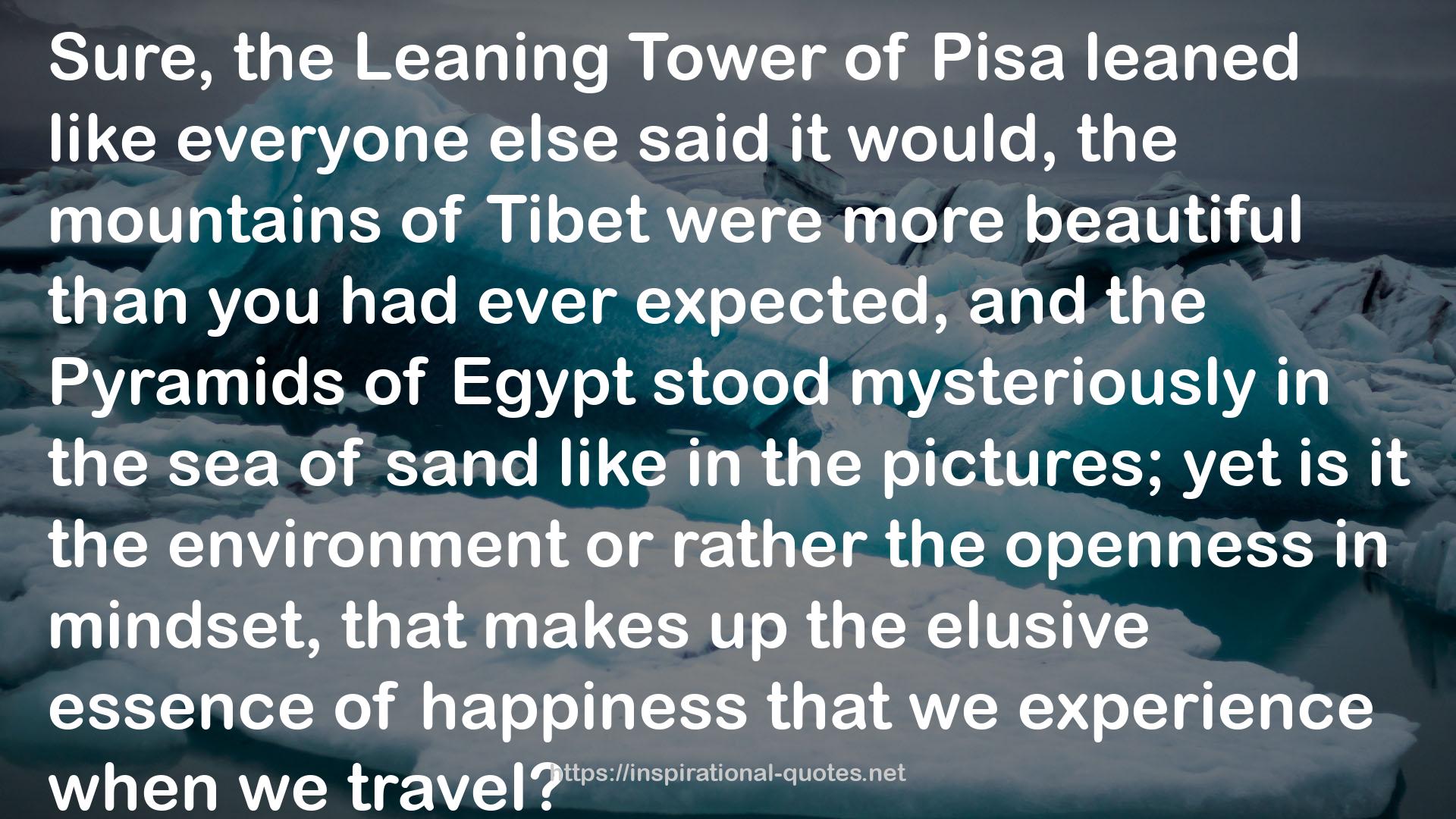 the Leaning Tower of Pisa  QUOTES