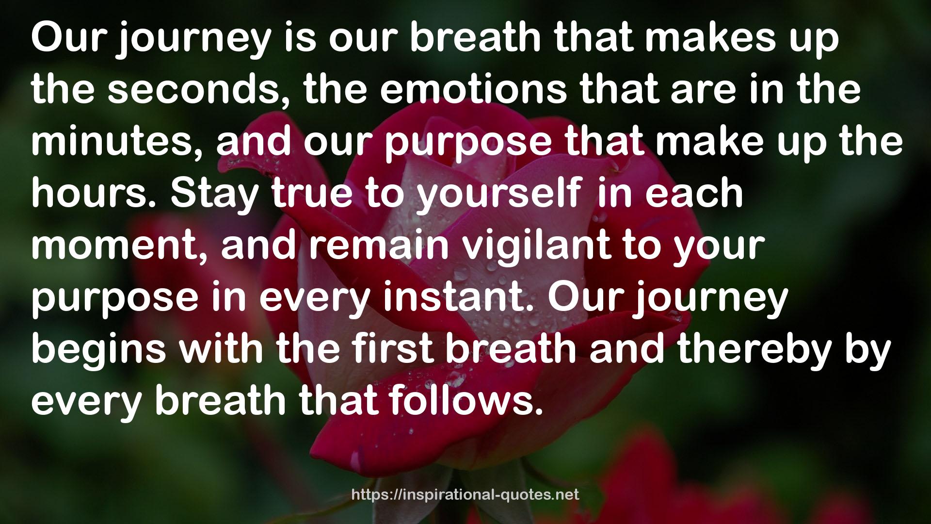 the first breath  QUOTES