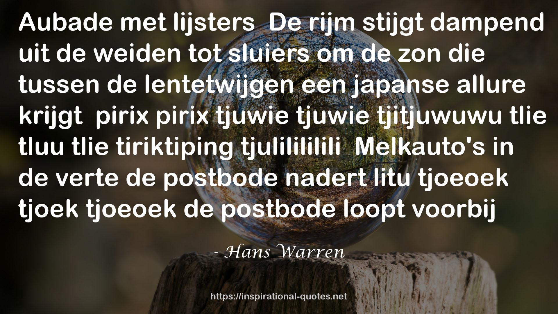 Hans Warren QUOTES