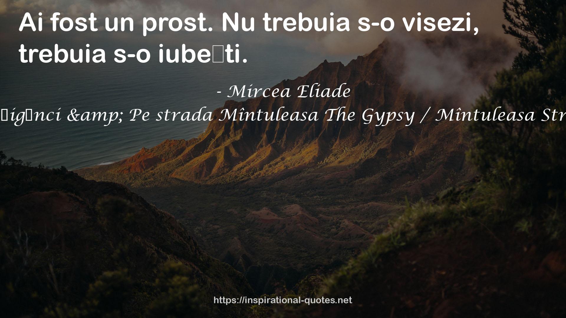 La ţigănci & Pe strada Mîntuleasa The Gypsy / Mîntuleasa Street QUOTES