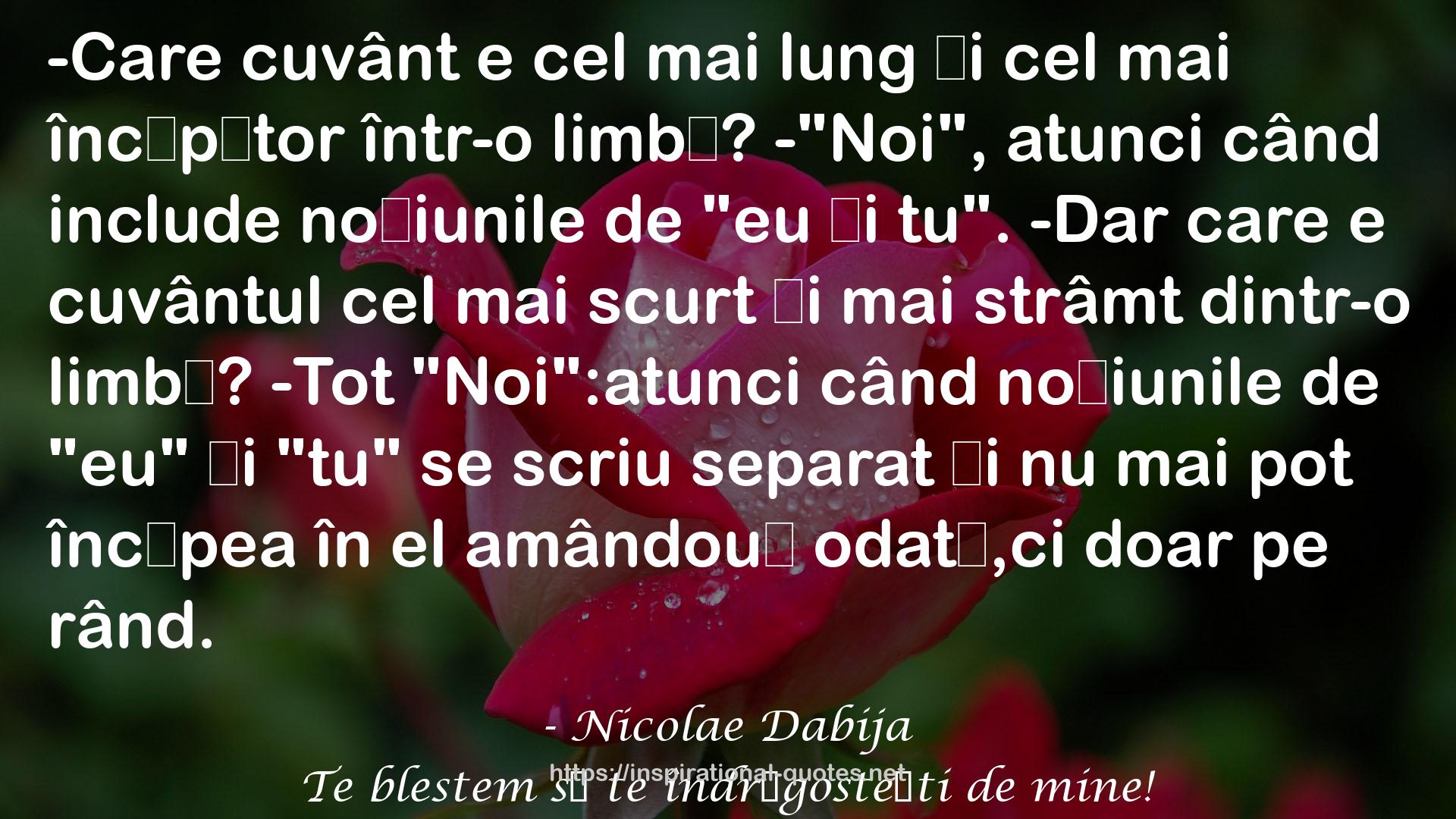 Te blestem să te îndrăgostești de mine! QUOTES