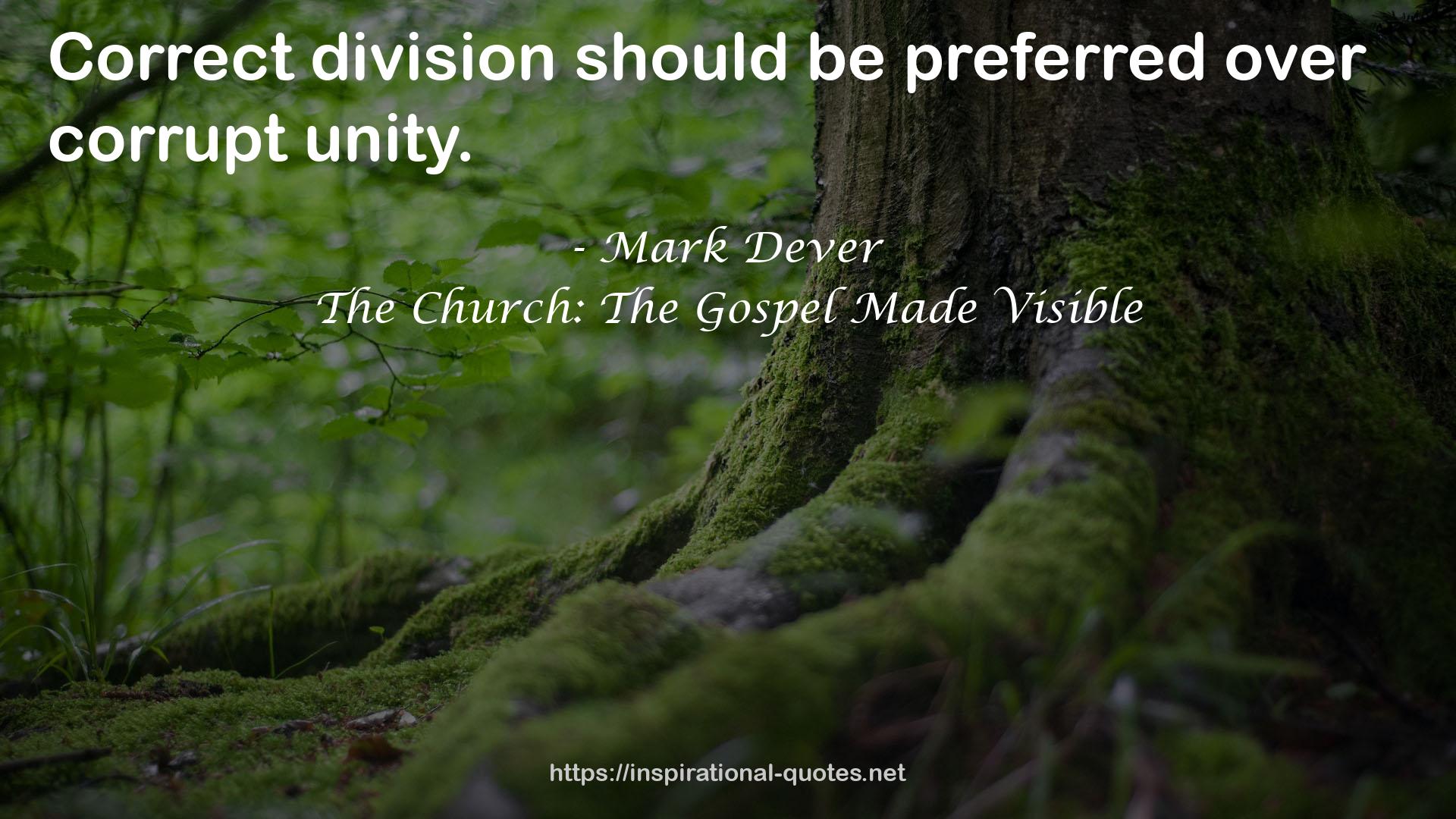 The Church: The Gospel Made Visible QUOTES