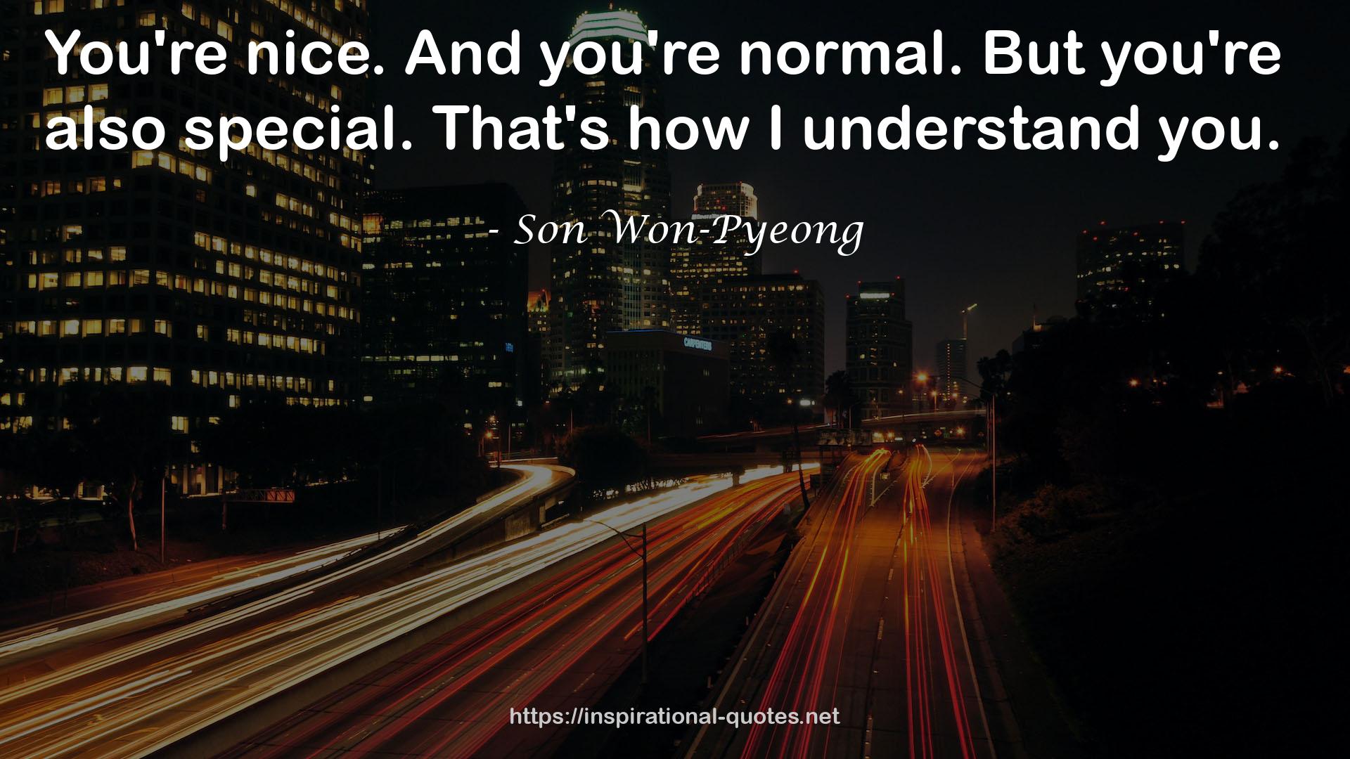 Son Won-Pyeong QUOTES