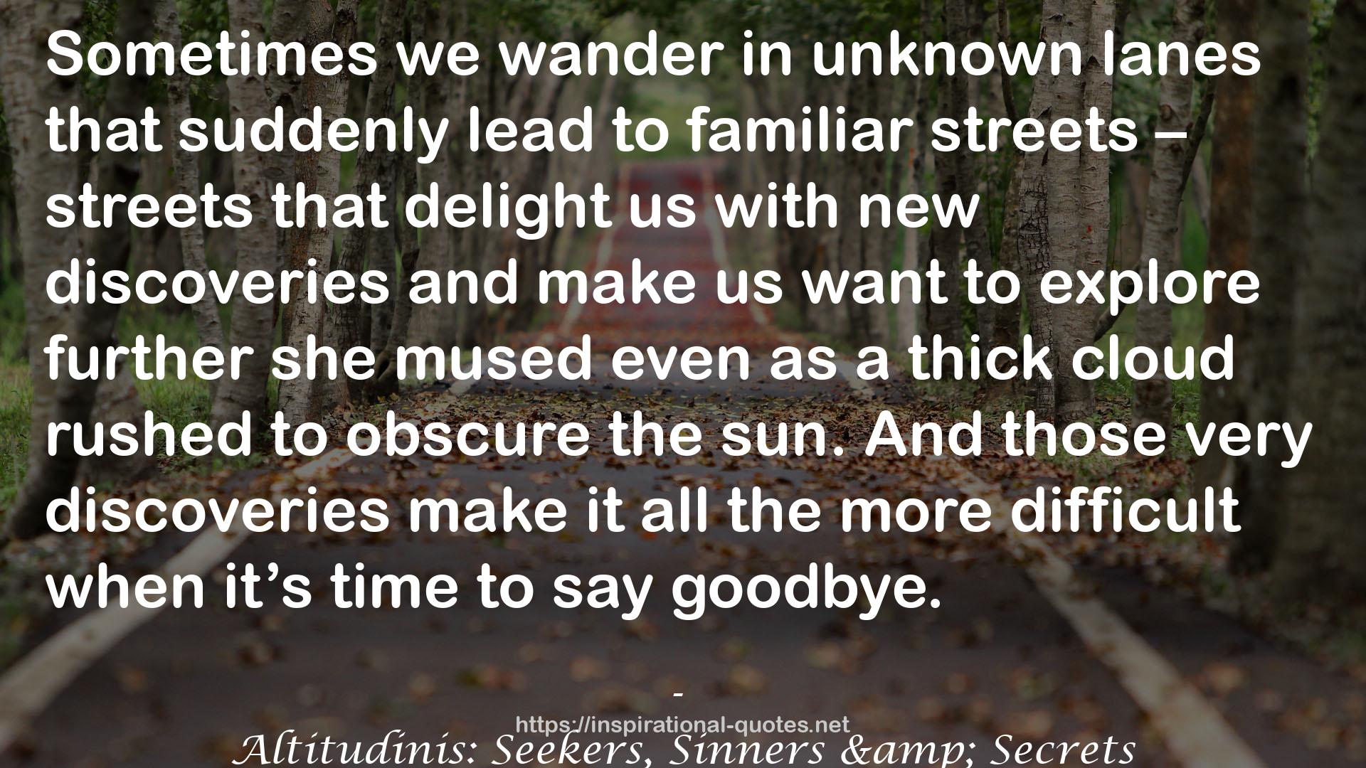 Altitudinis: Seekers, Sinners & Secrets QUOTES