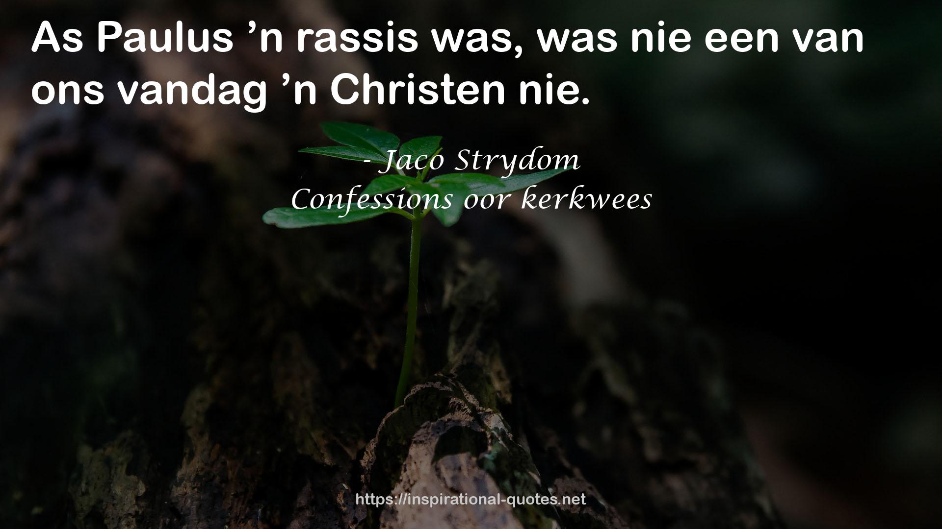 Confessions oor kerkwees QUOTES