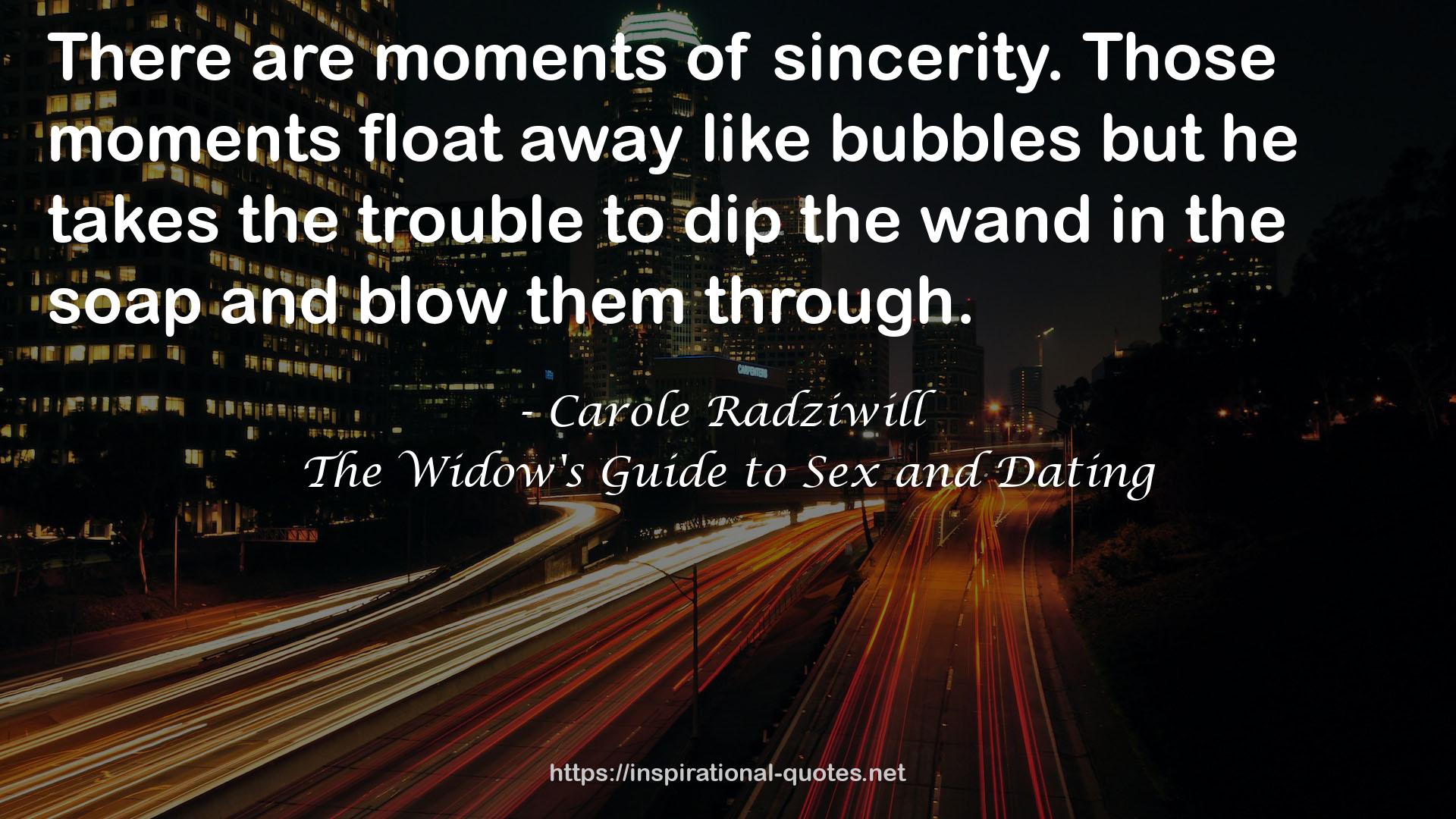 The Widow's Guide to Sex and Dating QUOTES