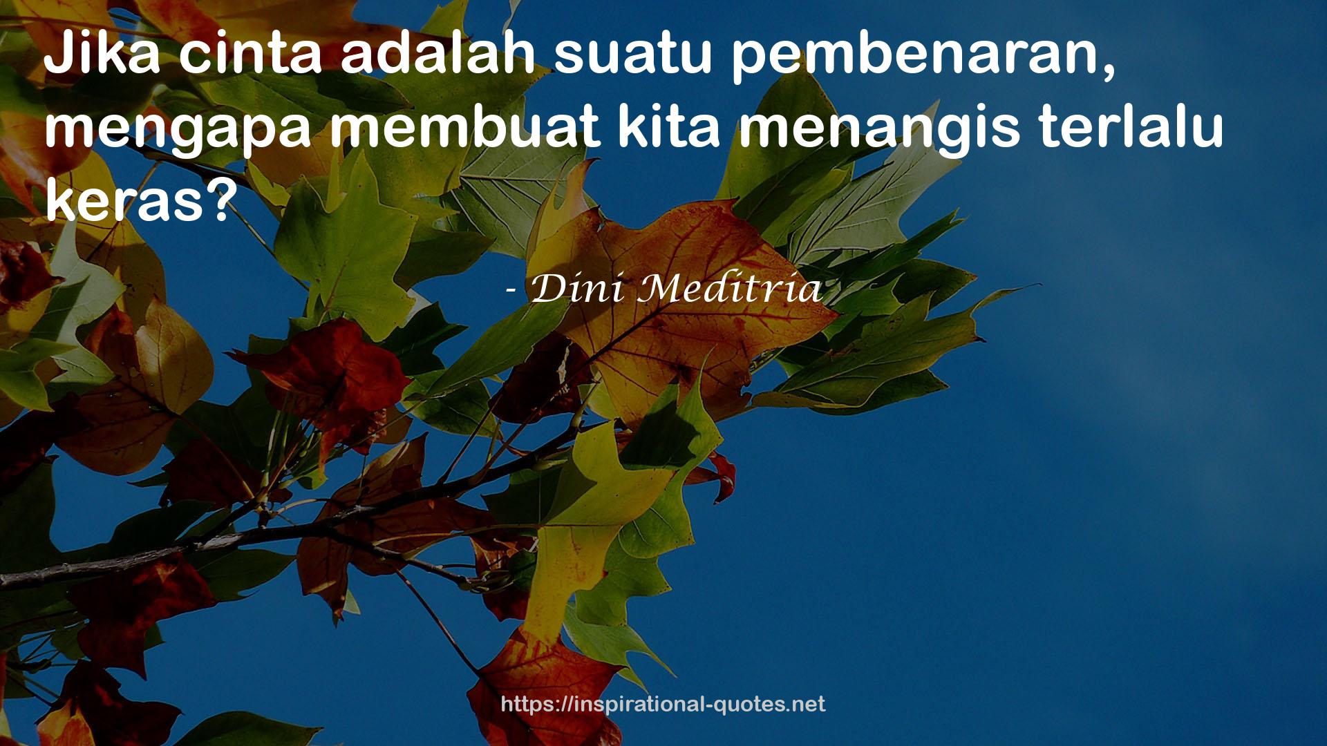 Dini Meditria QUOTES