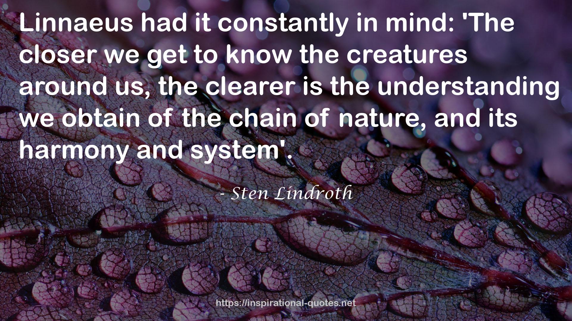 Sten Lindroth QUOTES