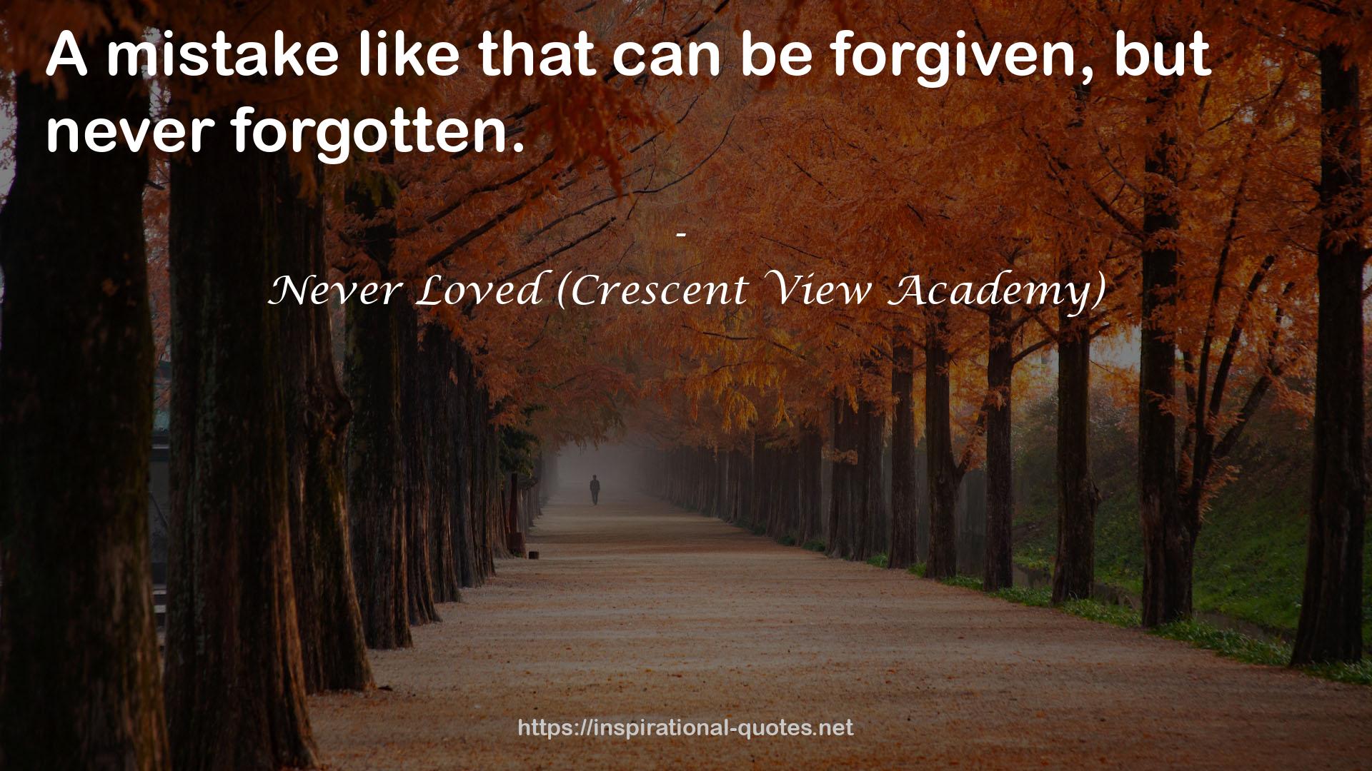 Never Loved (Crescent View Academy) QUOTES