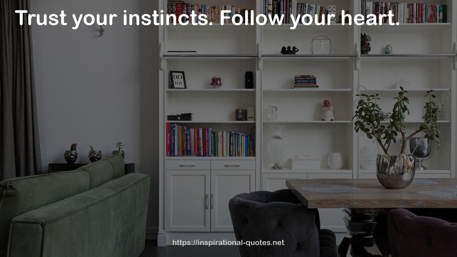 your instincts  QUOTES