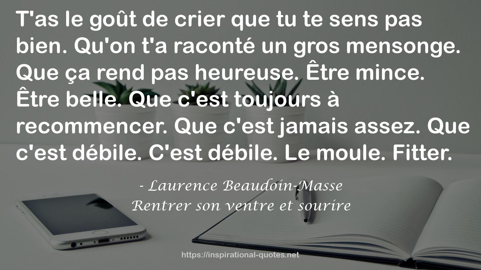 Rentrer son ventre et sourire QUOTES