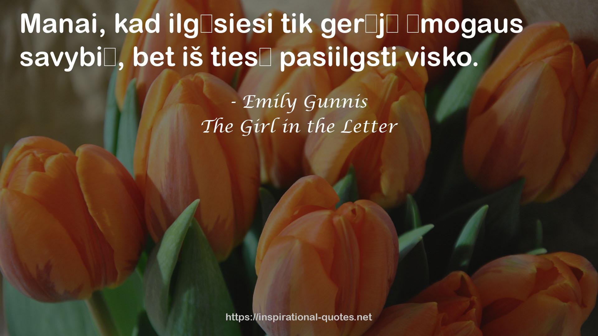 The Girl in the Letter QUOTES